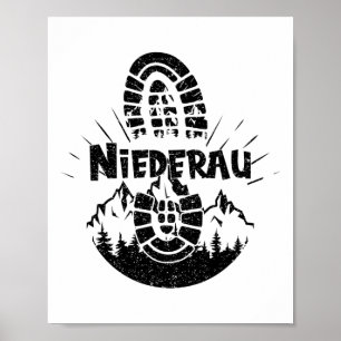 Hiker Niederau Tyrol Austria Vacation  Poster