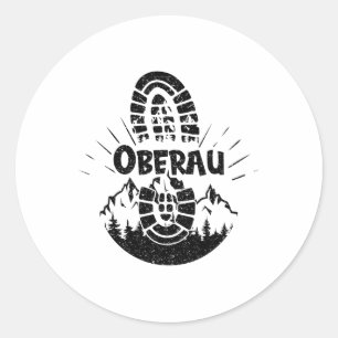 Hiker Oberau Tyrol Austria Vacation Classic Round Sticker