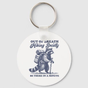Hiker Out Of Breath Hiking Society Men Women Racco Key Ring
