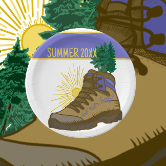 Hiker Personalised Camping Picnic Paper Plate