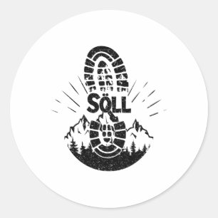 Hiker Söll Tyrol Austria Vacation Classic Round Sticker