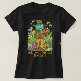 Hiker Traveller Frog wildflower forest, Toad Lover T-Shirt