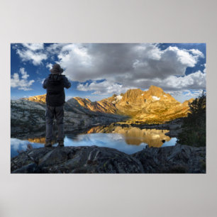 Hiker View of Garnet Lake Sunrise 2 - JMT Poster