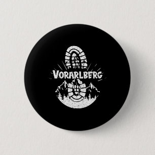 Hiker Vorarlberg Austria Hiking Vacation  6 Cm Round Badge