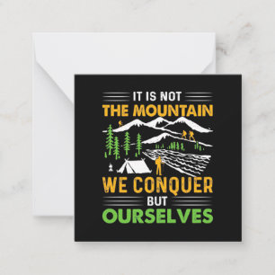 Hiker We Conquer But Ourselves Card