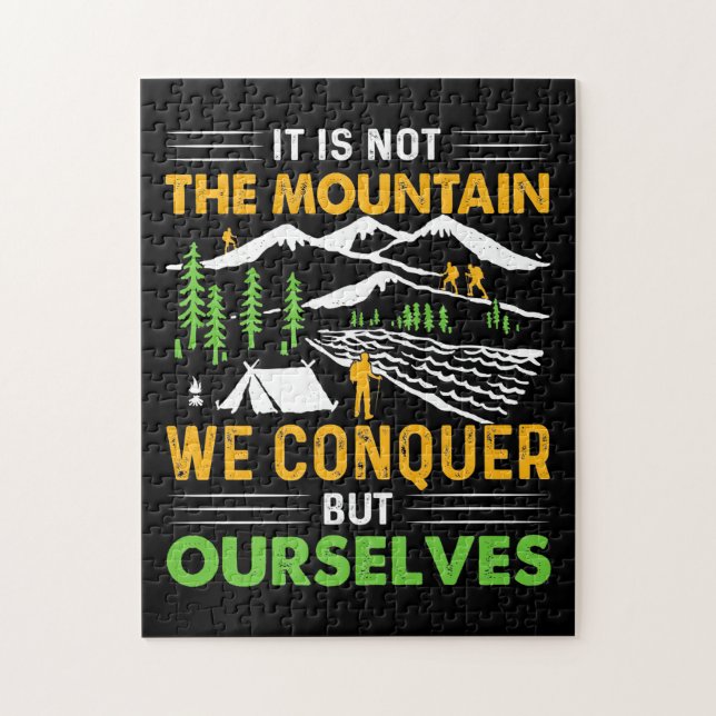 Hiker We Conquer But Ourselves Jigsaw Puzzle (Vertical)
