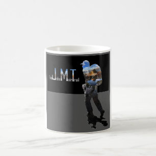 Hiker with Cathedral Peak 2 - John Muir Trail Coffee Mug