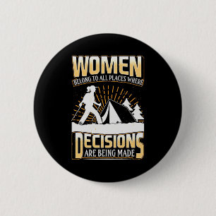Hiker Women Belong To All Places 6 Cm Round Badge