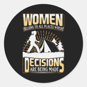 Hiker Women Belong To All Places Classic Round Sticker