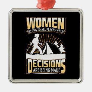 Hiker Women Belong To All Places Metal Ornament