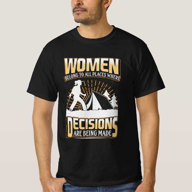 Hiker Women Belong To All Places T-Shirt (Front)