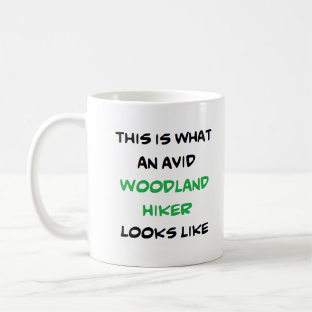 hiker woodland, avid coffee mug (Left)
