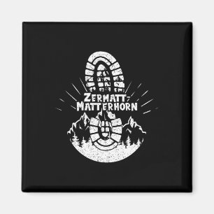 Hiker Zermatt-problemhorn Switzerland Hiking Vacat Magnet