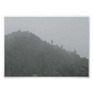 Hikers on the Knife Edge trail, Baxter State Park Photo Print