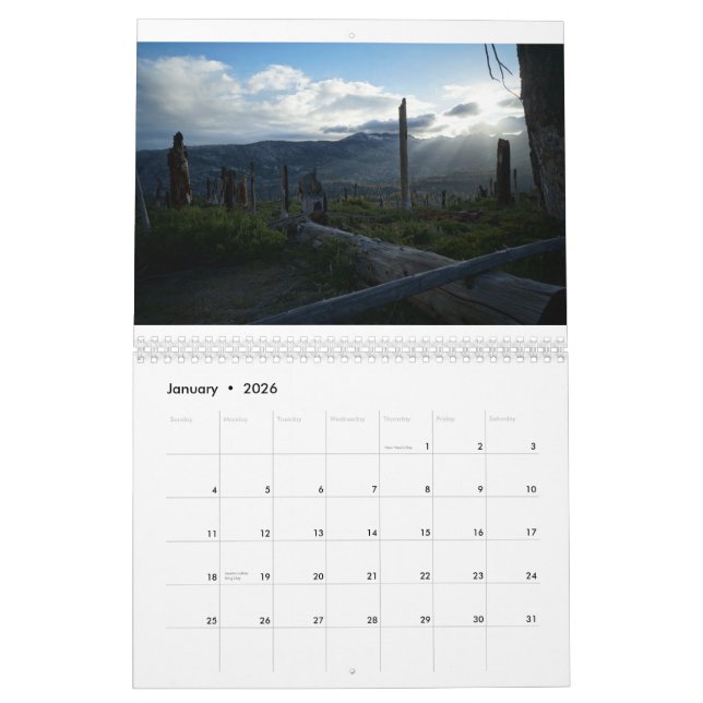 Hiker's Paradise Calendar (Jan 2026)