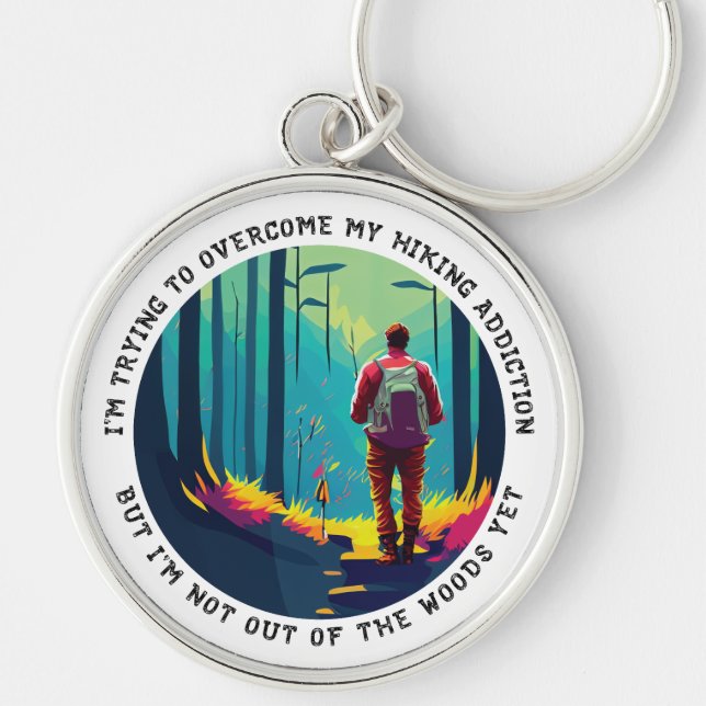 Hiking Addiction Key Ring (Front)