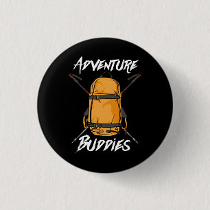 Hiking Adventure Buddies Couples 3 Cm Round Badge