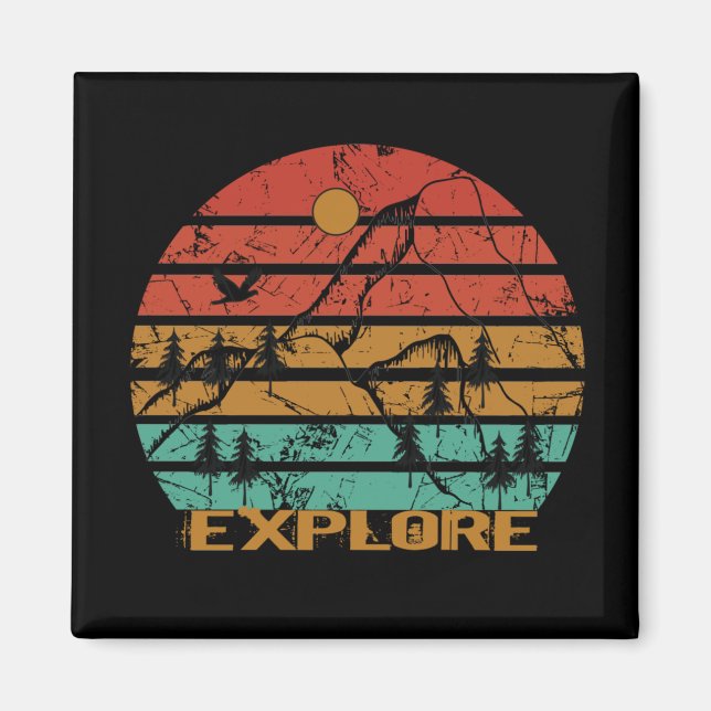 hiking adventure lover magnet (Front)