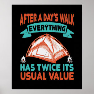 Hiking - After A Day's Walk Poster