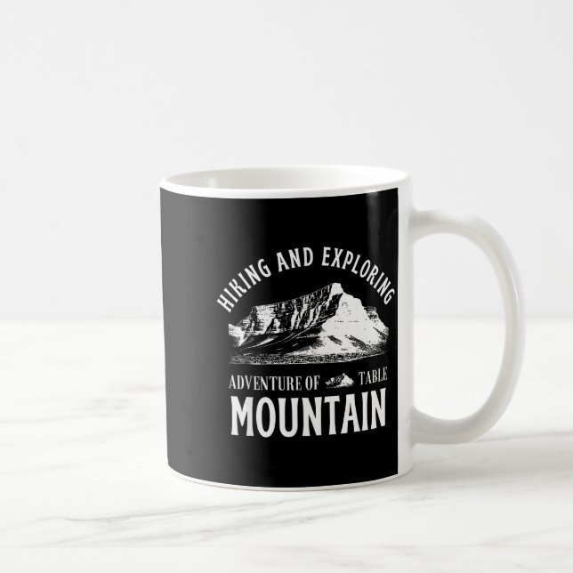 Hiking and exploring table mountain in adventure coffee mug (Right)