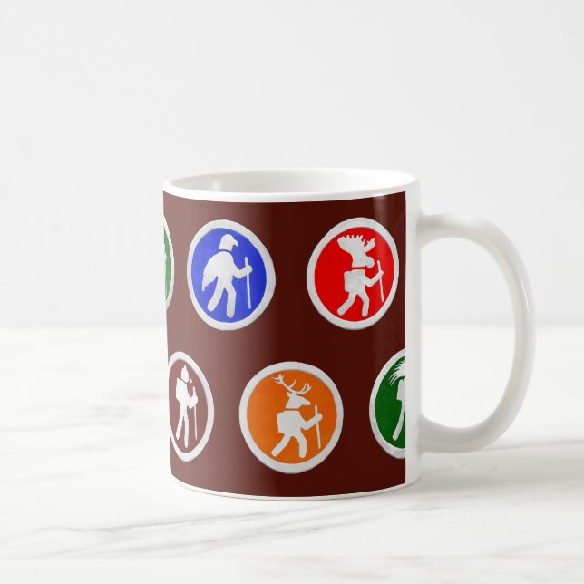 Hiking Animal Trail Markers Coffee Mug (Right)