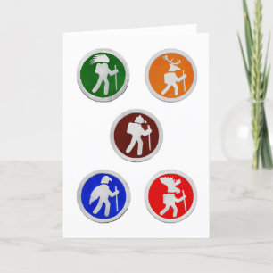 Hiking Animal Trail Markers Thank You Card