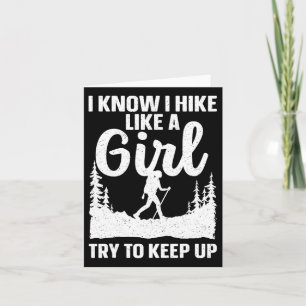 Hiking Art For Men Women Outdoor Nature Hiker Camp Card