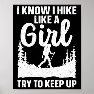 Hiking Art For Men Women Outdoor Nature Hiker Camp Poster