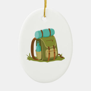 Hiking Backpack Ceramic Tree Decoration