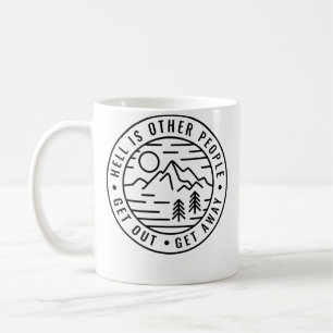 Hiking Backpacking Hell Is Other People Funny Camp Coffee Mug