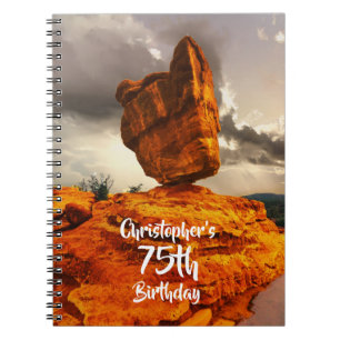 Hiking Balanced Rock Birthday Party Guest Book