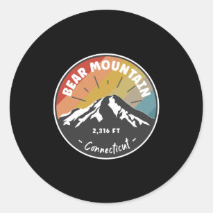 Hiking Bear Mountain Connecticut Classic Round Sticker