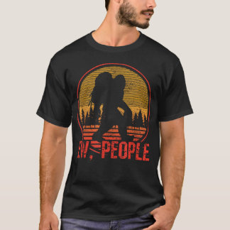Hiking Bigfoot Ew People Funny T-Shirt
