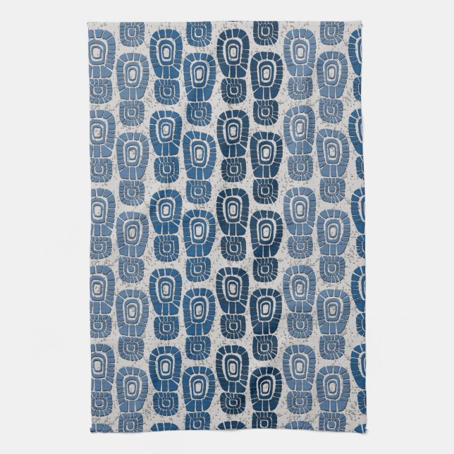 Hiking boots, Tracks on the trail. Get outside! Tea Towel (Vertical)