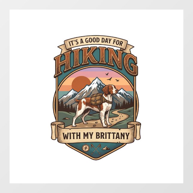 Hiking Brittany Dog Backpack Mountains (Sheet)