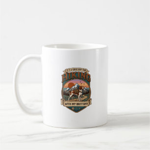Hiking Brittany Dog Backpack Mountains Coffee Mug