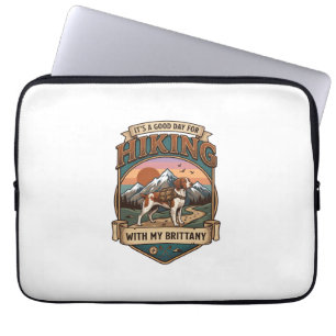 Hiking Brittany Dog Backpack Mountains Laptop Sleeve