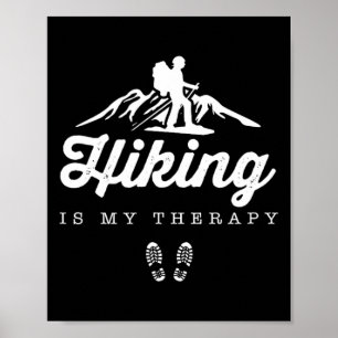 Hiking By Design Tee Company Uni-adults Hiking Is Poster