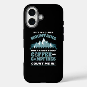 Hiking Camping Coffee iPhone 16 Case