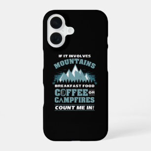 Hiking Camping Coffee iPhone 16 Case