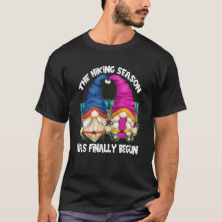 Hiking Camping Gnome Motif With Sayings For Hiker T-Shirt