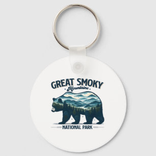 Hiking Camping Great Smoky Mountains National Park Key Ring
