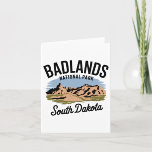 Hiking Camping Scenic South Dakota Badlands Nation Card