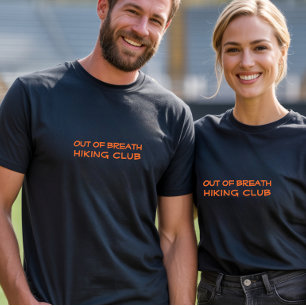 Hiking camping trekking humour orange T-Shirt