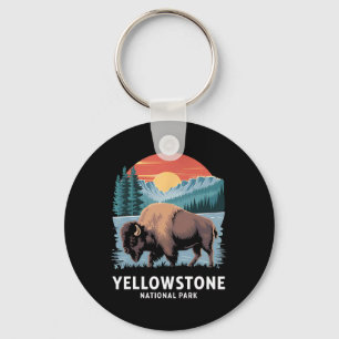 Hiking Camping Yellowstone National Park Wildlife Key Ring