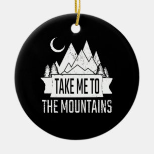 Hiking Ceramic Ornament