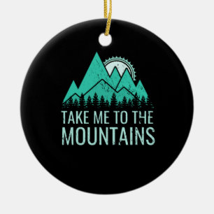 Hiking Ceramic Ornament