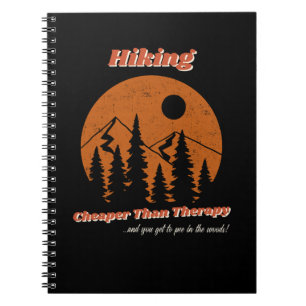 Hiking: Cheaper Than Therapy Spiral Notebook