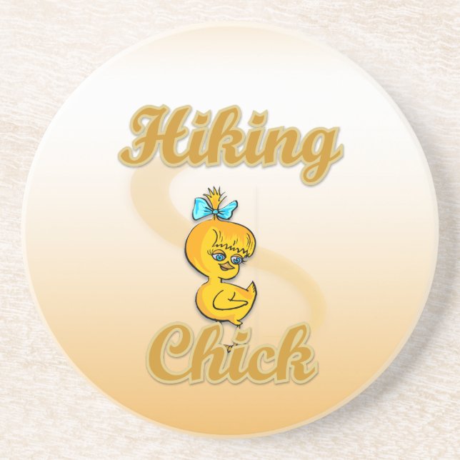 Hiking Chick Coaster (Front)
