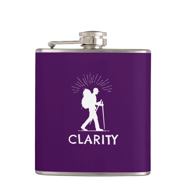Hiking Clarity Hip Flask (Front)
